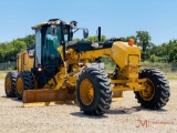 2010 CAT 120M MOTOR GRADER, ENCLOSED CAB, HEAT, A/C, 10,014 HRS, ALL NEW 17.5R25 RUBBER, S/N B9C