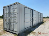 NEW 40' HIGH CUBE 5 DOOR CONTAINER, (2) DOUBLE SIDE OPEN DOORS, 2 REAR OPEN DOORS, LOCK BOX, SIDE