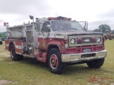 1983 CHEVROLET 70 V8 PUMPER TRUCK, VIN 1GBL7D1E4CV124536, 27,500 GVWR, 5 SPD TRANS, 21,005 MILES,