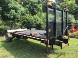 HOMEMADE 18' DOLLY TRAILER, 13' FLATBED MOUNTED, (NO TITLE, INVOICE ONLY)