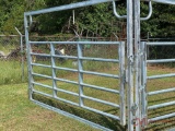 (1) NEW HD 12' WALKTHROUGH GALVANIZED GATE, W/SURE LATCH AND LATCHING PINS