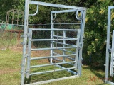 (1) NEW HD 6' WALKTHROUGH GALVANIZED GATE, W/SURE LATCH AND LATCHING PINS