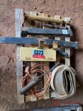 PALLET OF VARIOUS ITEMS, STRAPS, DROP CORD, JACK