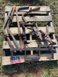 PALLET OF VARIOUS PLOW PARTS