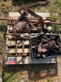 PALLET OF VARIOUS PLOW PARTS