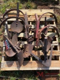 PALLET OF VARIOUS PLOW PARTS