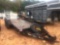 14' EQUIPMEMNT TRAILER, METAL DECK, 5' STAND UP RAMPS, CHAIN STORAGE, DUAL AXLE, SPARE TIRE, (VIN