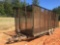 20? DOUBLE AXLE TRAILER, WIRE MESH SIDES WITH DOUBLE REAR DOORS, TRAILER WAS USED TO HAUL PINE