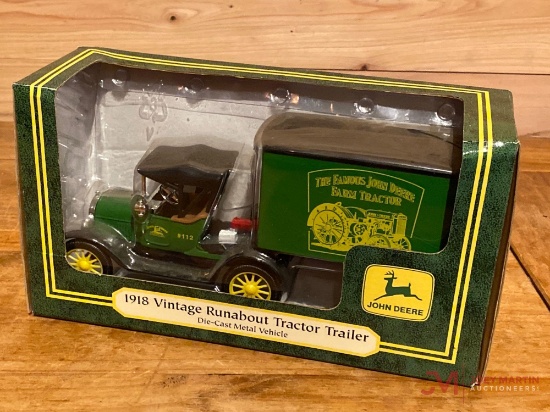 JOHN DEERE 1918 VINTAGE RUNABOUT TRACTOR TRAILER (AGES 8+)