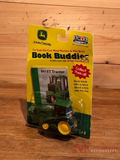 ERTL JOHN DEERE 8410T TRACTOR, BOOK BUDDIES,1:64 SCALE