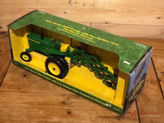 JOHN DEERE 3020 TRACTOR W/ FOUR BOTTOM PLOWS