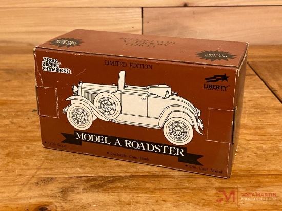 FORD MODEL A ROADSTER LOCKABLE COIN BANK