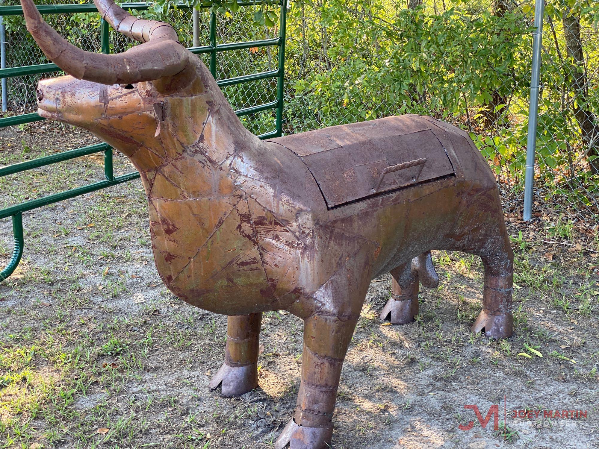 BULL STATUE CHARCOAL GRILL Proxibid