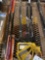 (2) NEW PRY BARS, (9) NEW ELECTRICAL CRIMPING KITS, (5) NEW STANLEY BLADE DISPENSERS, (9) CROW BARS