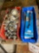 BOX OF AIR CHISELS, BOX OF BOLTS, NUTS, WASHERS