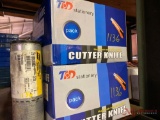 (4) BOXES OF CUTTER KNIFES, WELDING RODS