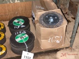 (2) BOXES OF WIRE WHEELS, VARIOUS CUTTING AND GRINDING WHEELS