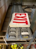 (12) NEW 5' E-TRACK HORIZONTAL TRACKS, EXIT SIGNS