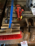 (2) PICK HEADS, (4) NEW PIPE WRENCHES, (2 ) NEW BRUSHES, (3) WRENCHES