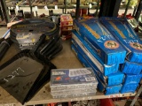 (8) NEW PICK UP TOOLS, (3) NEW SAE GREASE FITTING KITS, (5) DUST PANS, (2) NEW 5' WATER HOSES