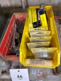 BOX OF GALVANIZED STEEL WIRE, BOX OF GRINDER TOOLS
