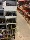 (7) BINS OF MISC. TOOLS, BREAKER BARS, MAGNETIC TOOLS STRIPS, RULERS, SAW FILES, WRENCHES