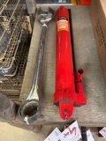 NEW 8 TON LONG RAM JACK, (2) 43MM WRENCHES