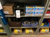 (4) BOXES OF UTILITY KNIFES, RUBBER HAMMERS, PAINT, AIRCRAFT GREASE, ELECTRICAL WIRE, RAINSUITS