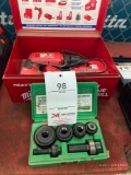 NEW MILWAUKEE HEAVY DUTY HI-TORQUE BATTERY POWERED DRIVER/DRILL, GREENLEE KNOCKOUT PUNCH SET
