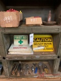 BOAT ANCHOR, TAGS, SAFETY SIGNS, MISC. TOOLS