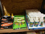 SHELF LOT OD SUNGLASSES, INSECT REPELLANT...