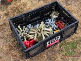 CRATE OF NEW CHAIN HOOKS AND LINKS