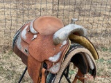 BROKEN HORN 16.5? SILVER WORK SHOW SADDLE