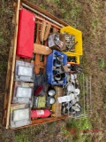 TRACTOR LIGHTS, SOCKETS, WIRE, PRESSURE GAUGES, BOLTS, PINS