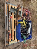 JUMPER CABLES, SAW, ELECTRIC DRILL, TAIL LIGHTS, SANDER, CLAMP
