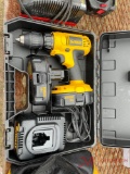 DEWALT 18V BATTERY POWERED DRILL WITH CHARGER AND 2 BATTERIES