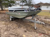 TRITON SUMMIT ALUMINUM BOAT, VIN: TJZ108J4D404, BATTERIES, SEATS, (2) TROLLING MOTORS