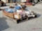 PALLET OF VARIOUS TRUCK PARTS, TORQUE BARS, LUBRICANTS, MARKER LIGHTS, AIR LINE