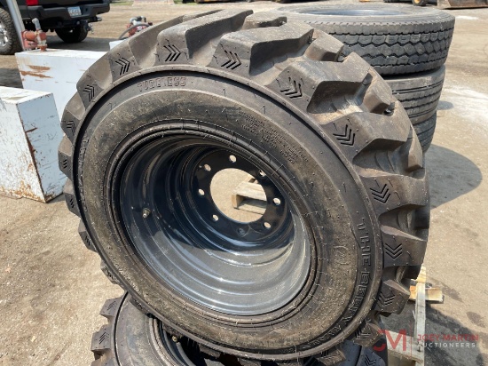 NEW 12 / 16.5 BACKHOE/SKID STEER TIRE AND WHEEL