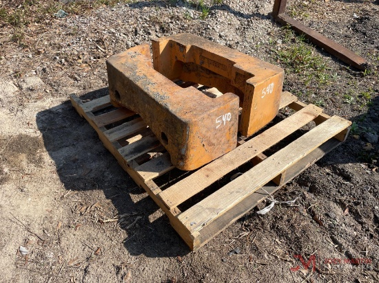 (2) CASE FRONT COUNTER WEIGHTS