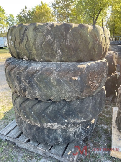 (4) 14.00 R 24 EQUIPMENT TIRES