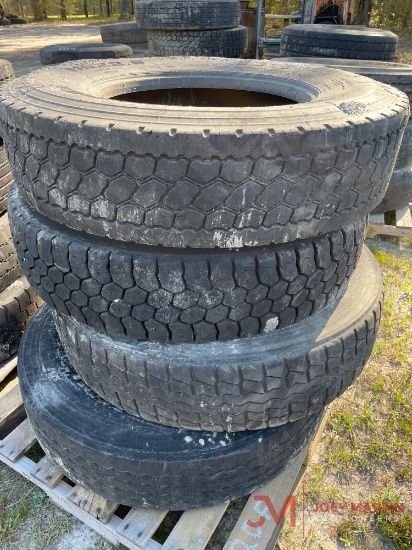 (4) 11 R 22.5 TIRES