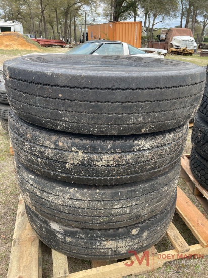 (4) 11 R 22.5 TIRES