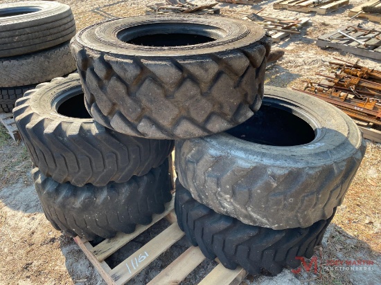(5) 12-16.5 BACKHOE/SKID STEER TIRES
