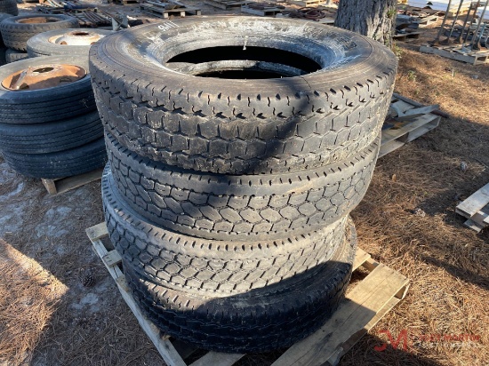 (4) 11 R 22.5 TIRES