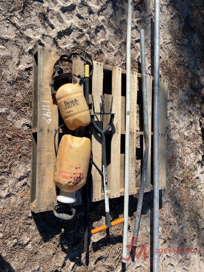 SPRAYERS, METAL POLES, SOIL BREAKER