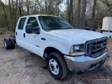2003 FORD F350 XL SUPER DUTY DUALLY CAB AND CHASSIS