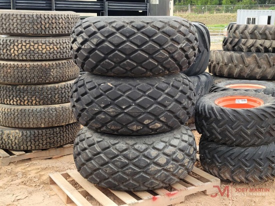 (3) GOODYEAR 18.4X16 TURF TIRES MOUNTED ON WHEELS