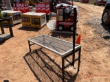 METAL STORAGE TABLE, ADJUSTABLE LEGS