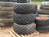 (3) GOODYEAR 18.4X16 TURF TIRES MOUNTED ON WHEELS